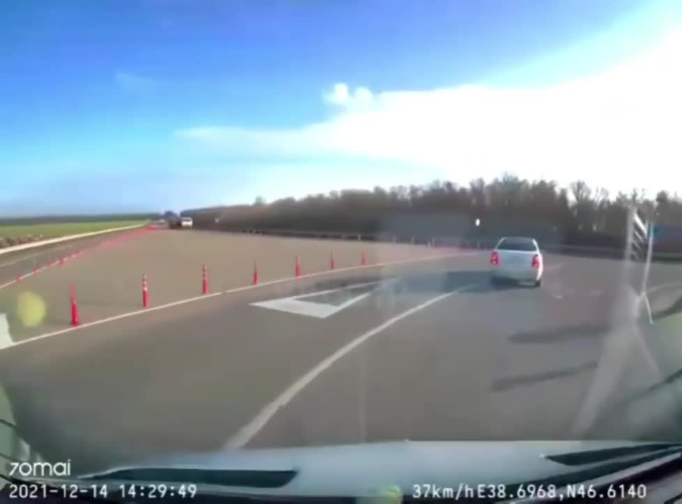 Car accident , dashcam, Instant karma