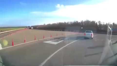 Car accident , dashcam, Instant karma