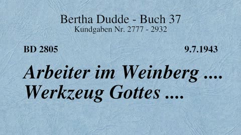 BD 2805 - ARBEITER IM WEINBERG .... WERKZEUG GOTTES ....