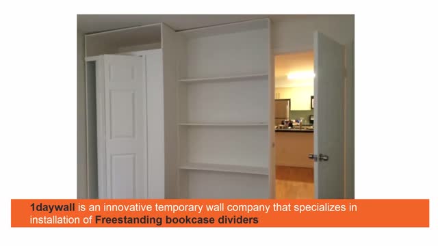 Freestanding Bookcase Divider NYC - 1daywall Temporary Wall Company