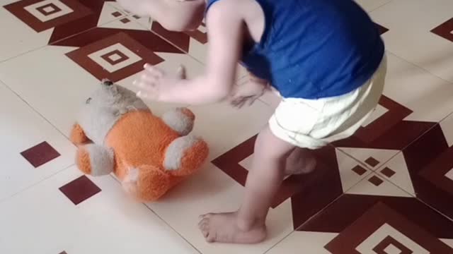 My Cute Baby is busy with doll #short