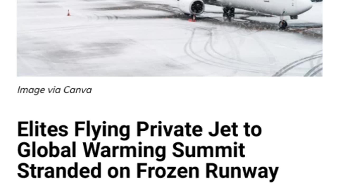 Private Jet Freeze Shames Global Summit Elites