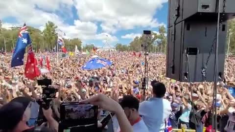 Freedom Protest near the Parliament House in Australia - Not a Fringe Minority