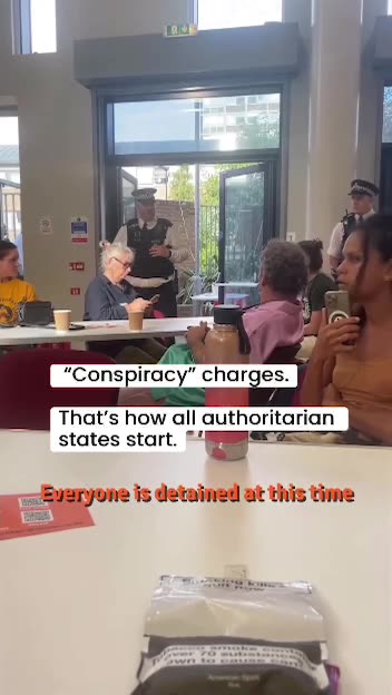 people arrested in the UK for planning or suspected of planning a rally for human rights