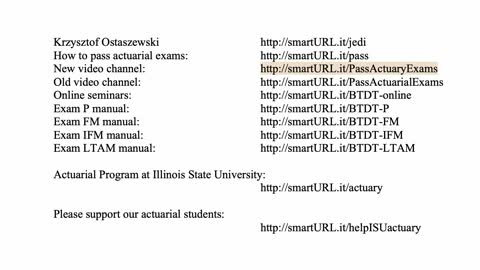 Exam P exercise for March 28, 2021