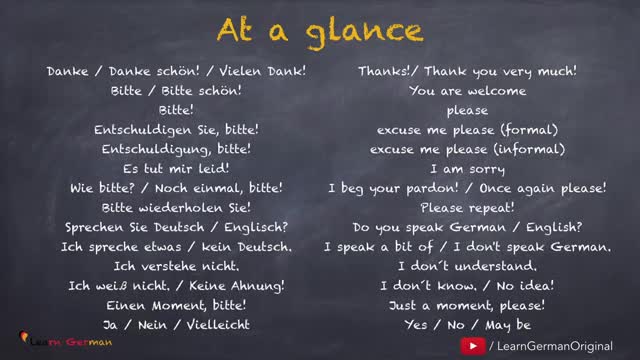 A1 - Lesson 2 | Common Phrases | German for beginners | Learn German