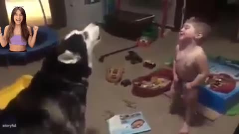 Dog and baby