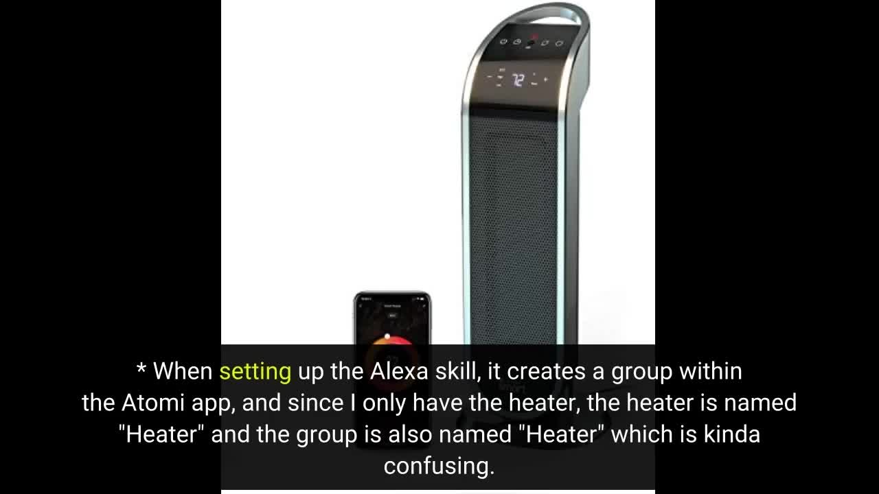 Atomi Smart WiFi 25" Ceramic Tower Space #heater-Overview