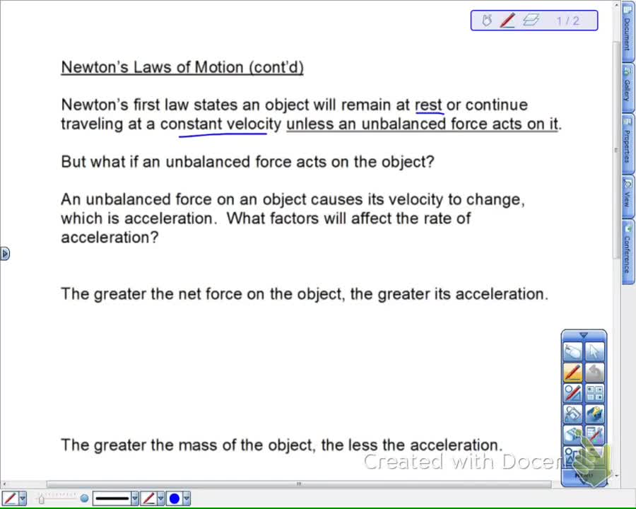 Newton's 2nd Law of Motion Lesson