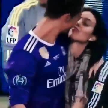 Ronaldo and cristinio kissing play ground