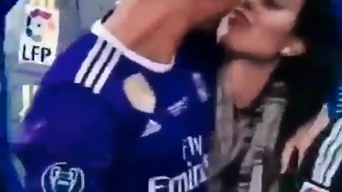 Ronaldo and cristinio kissing play ground