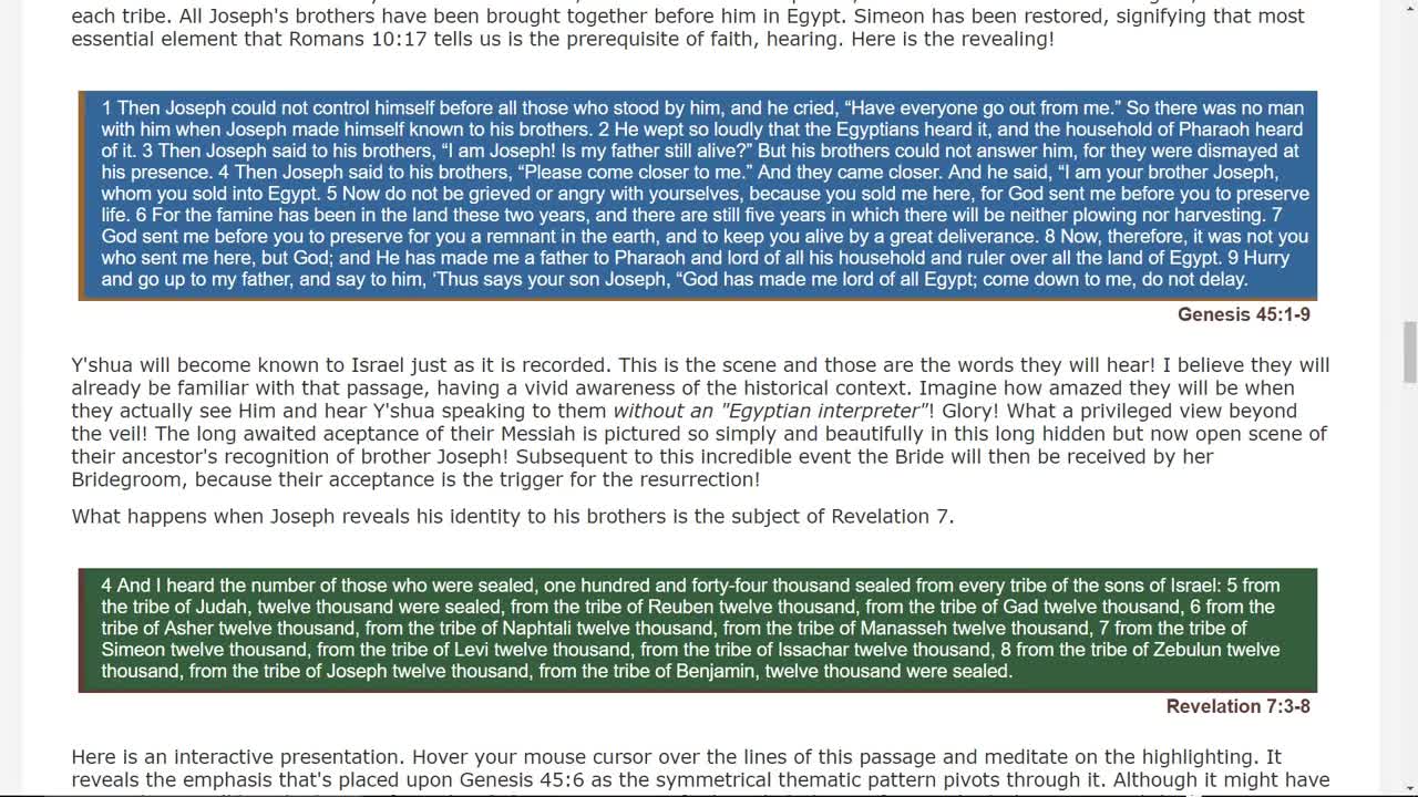 When Cometh... Joseph and Benjamin - Part 2