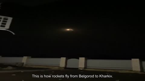 This is how rockets fly from Belgorod to Kharkiv. Approximately three minutes after that, the rock