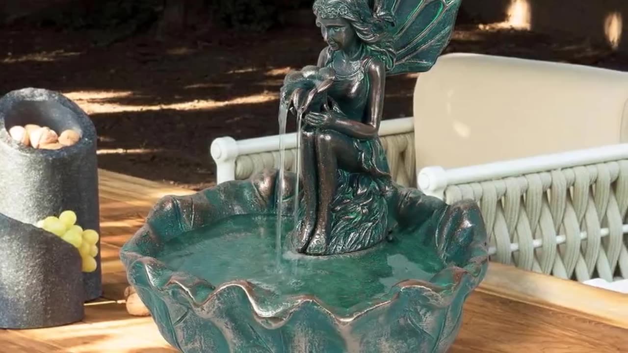 ZMG 14" Angel Fairy Water Fountain with Adjustable Water Flow #shorts