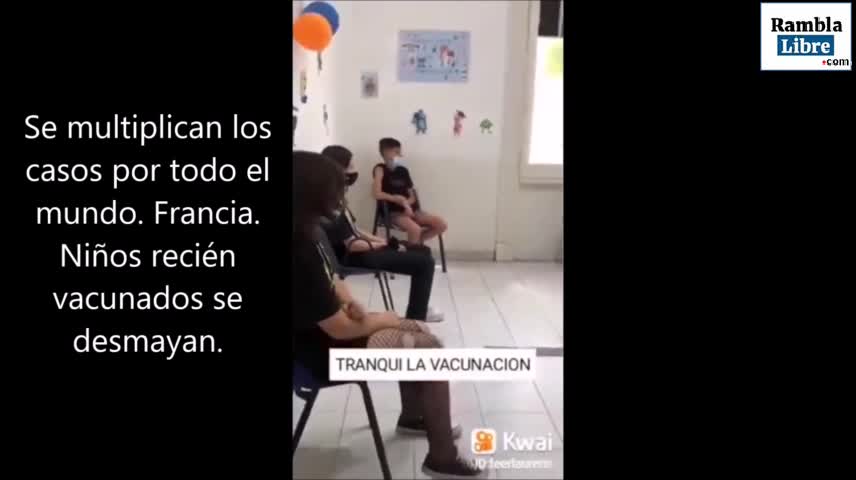 Se multiplican los casos por todo el mundo. Francia. Niños recién vacunados se desmayan