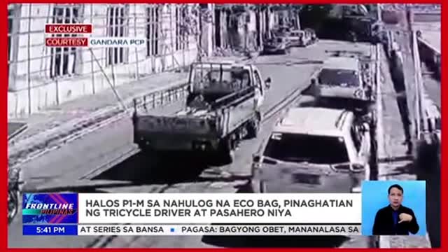 Halos P1-M cash nanahulog sa kalsada, pinaghatian ng tricycledriver at pasahero