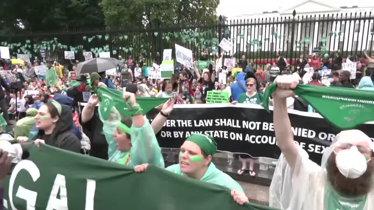 Protestors take to streets of DC in response to Roe v Wade