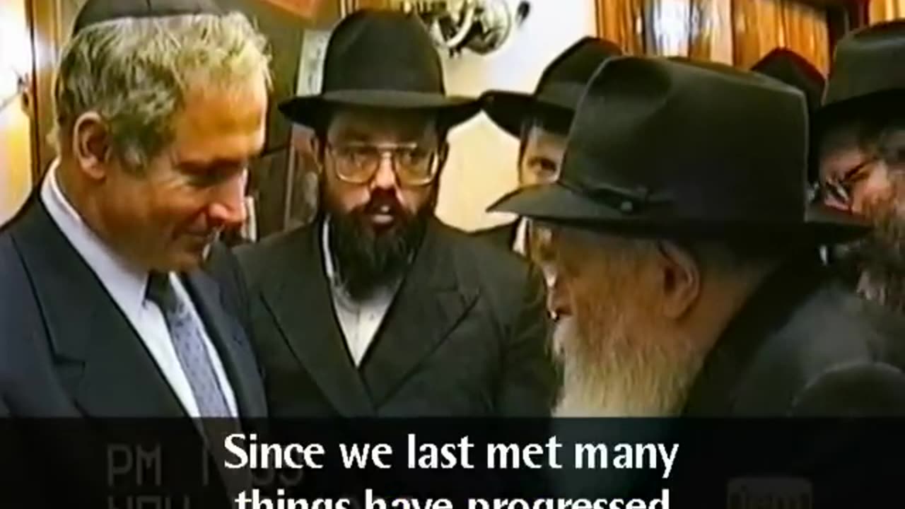 (1990) Knesset Member Benjamin Netanyahu visits Lubavitcher Rebbe "The MESSIAH hasn't come yet, so DO SOMETHING to hasten his coming"