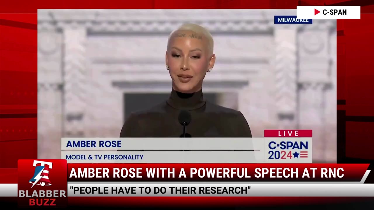 Amber Rose With A Powerful Speech At RNC