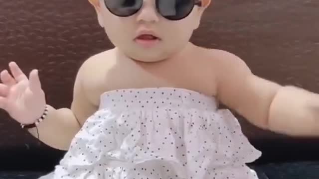 Funny cute baby