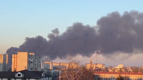 BREAKING: Lviv airport hit by Russian missiles. I’m told it’s four missiles, but all unclear