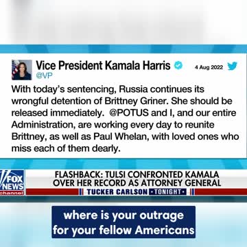 Kamala cries crocodile tears over Griner's marijuana possession sentence