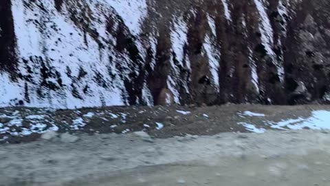 Dangerous road of mountains