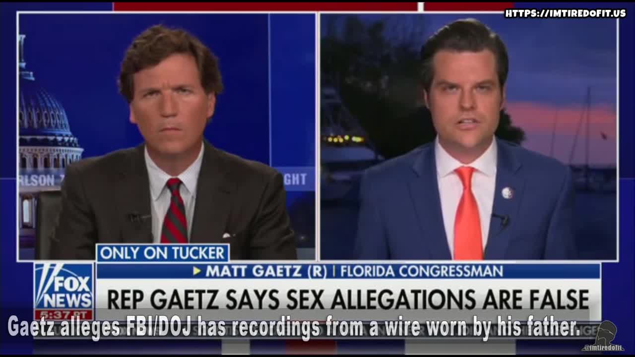 Rep. Matt Gaetz reveals shocking allegations, attempted extortion, FBI sting.