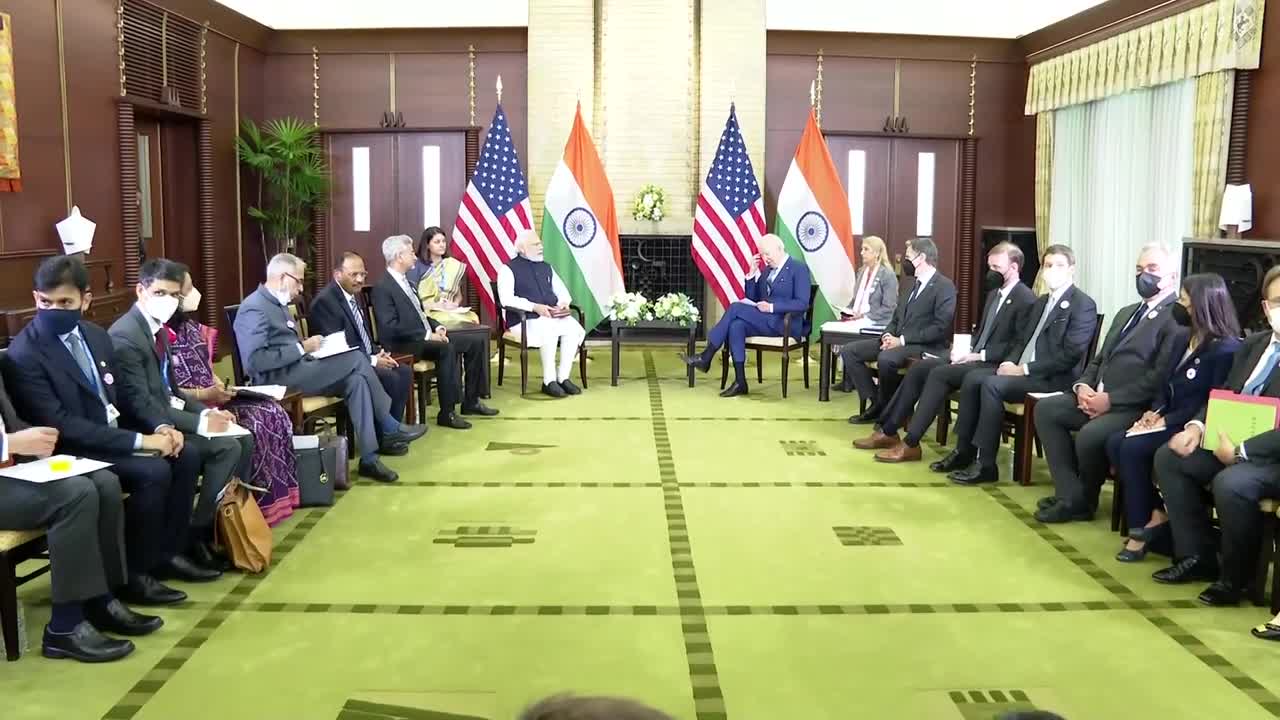 Bilateral meeting between PM modi and president Biden in tokyo