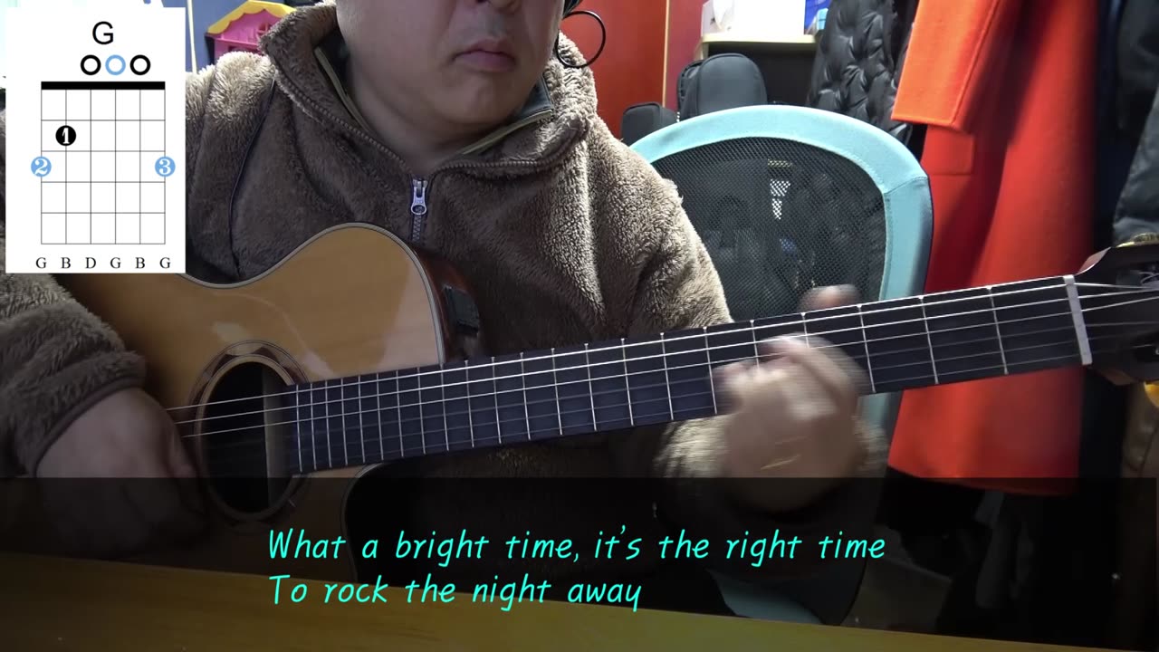 Jingle Bell Rock - Bobby Helms, guitar backing, chord diagram, intro.tab.