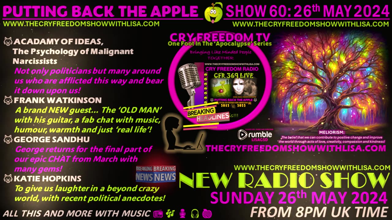 NEW SHOW PROMO Sun 26th May '24 from 8PM UK time