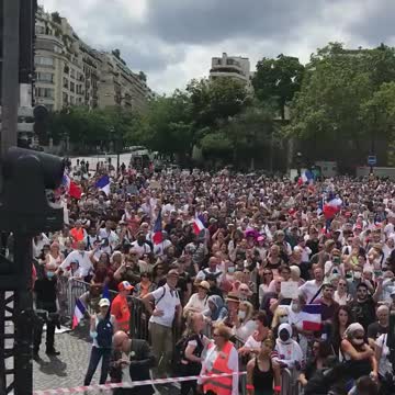 Massive Lockdown Protests Erupt in Paris, France 7-24-21