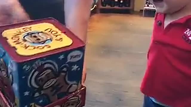 Baby's reaction to Jack In The Box