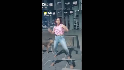 Dog didn't liked the girl dance and what happened try not to laugh