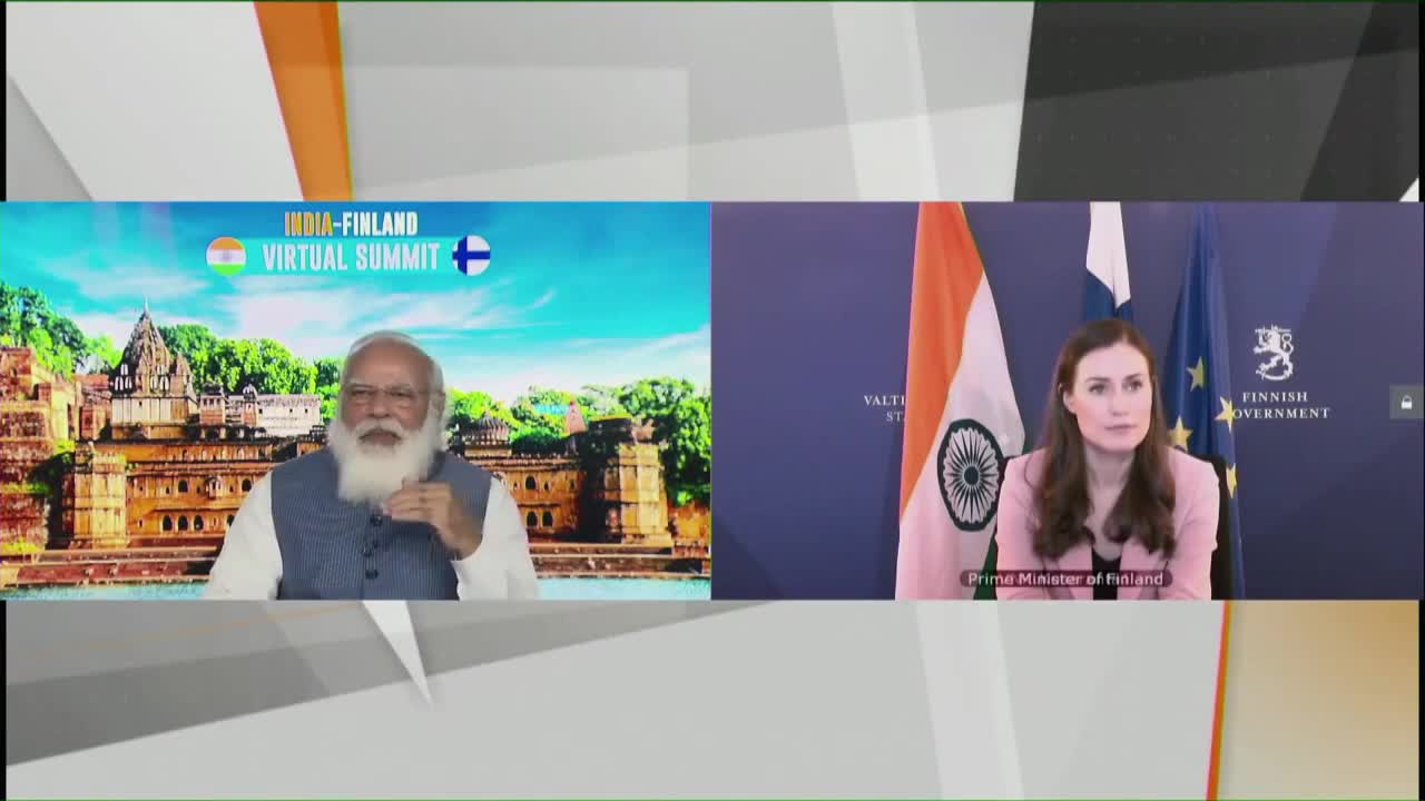 PM Modi's remarks at Virtual Summit with PM Sanna Marin of Finland