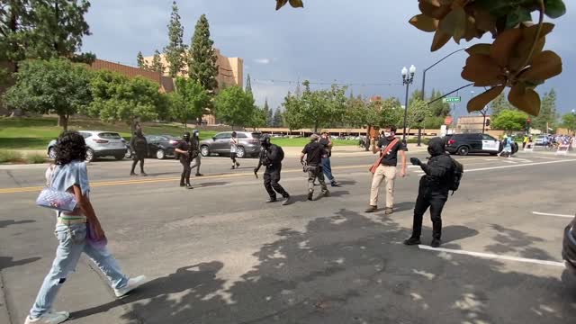 Antifa and Patriots clash outside of Shield of David rally, El Cajon, San Diego, Cali