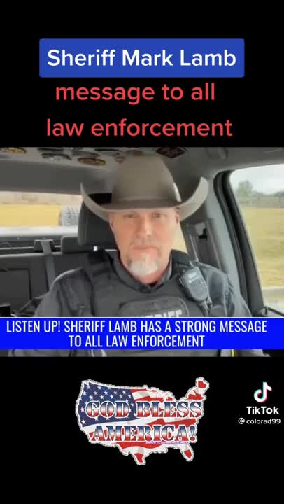 Message from Sheriff Lamb: STOP THIS NONSENSE! #inspired #freedom
