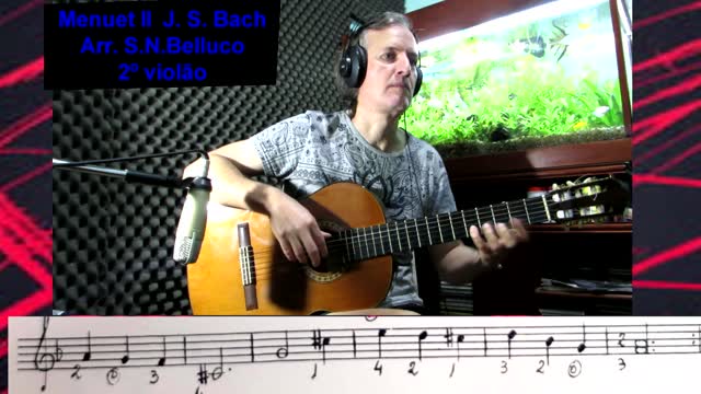 Menuet II (J.S.Bach) sheet guitar 2