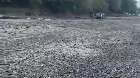 La Soufriere volcano's ash fall Up North on Richmond Bay