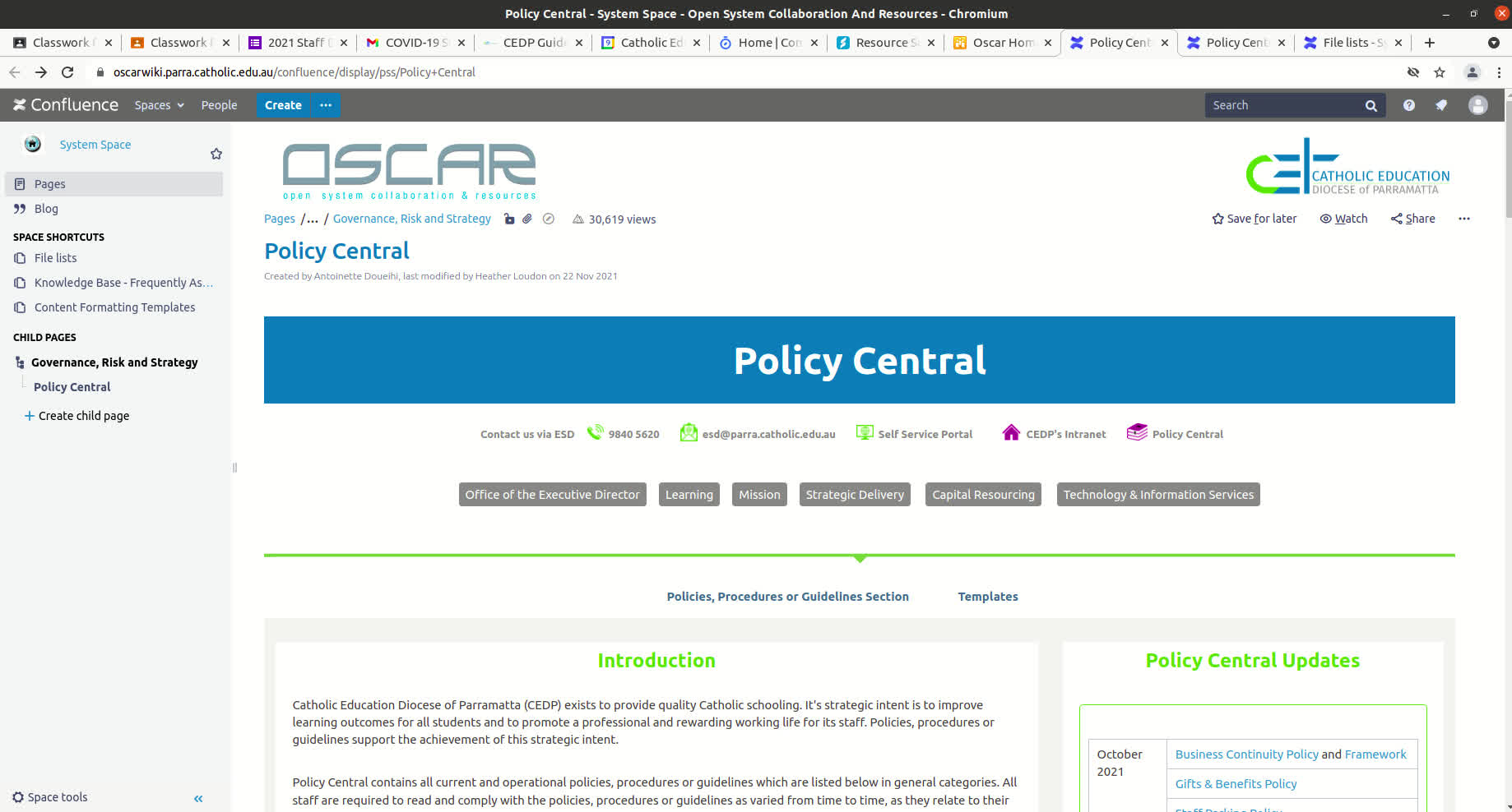 No formal COVID Vaccination Policy as of 09/12/2021