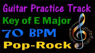 Pop Rock Backing Track 70 bpm in the Key of E