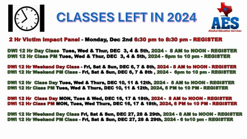 Finish classes