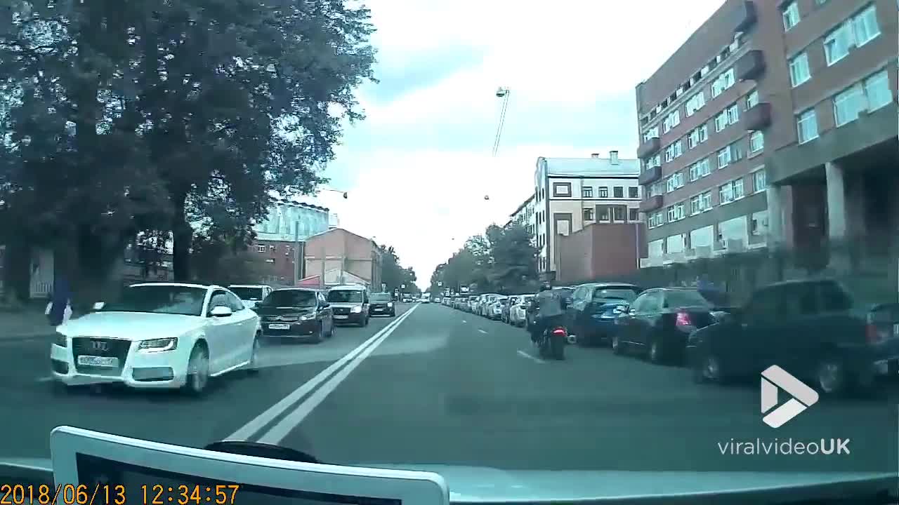 Angry biker Vs Bus