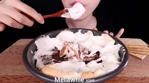 ASMR MUKBANG｜NUTELLA S'MORES DIP, STRAWBERRY, CHOCOLATE 누텔라 스모어딥, 딸기, 초콜릿, 마시멜로 EATING SOUNDS 먹방