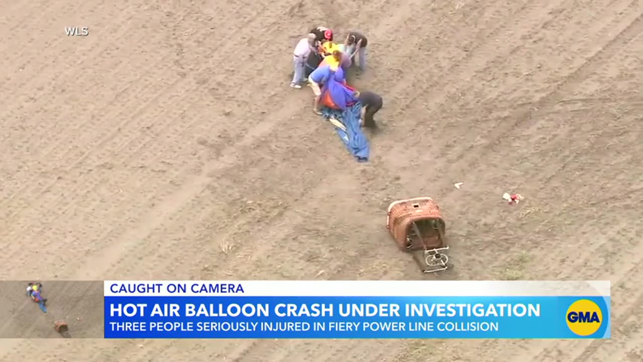 Several injured after hot air balloon crashes into power lines in Indiana ABC News