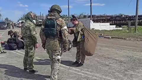 Ukraine War - A new video of the surrender of Azov's militants from Azovstal.