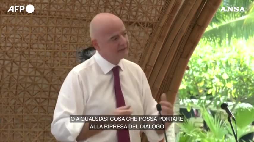 G20, appello di Infantino per cessate il fuoco in Ucraina durante i Mondiali