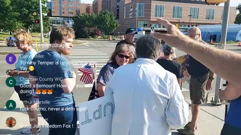 Freedom Fox Live coverage of the TPC-NY mini convoy around Strong Hospital in Rochester, NY