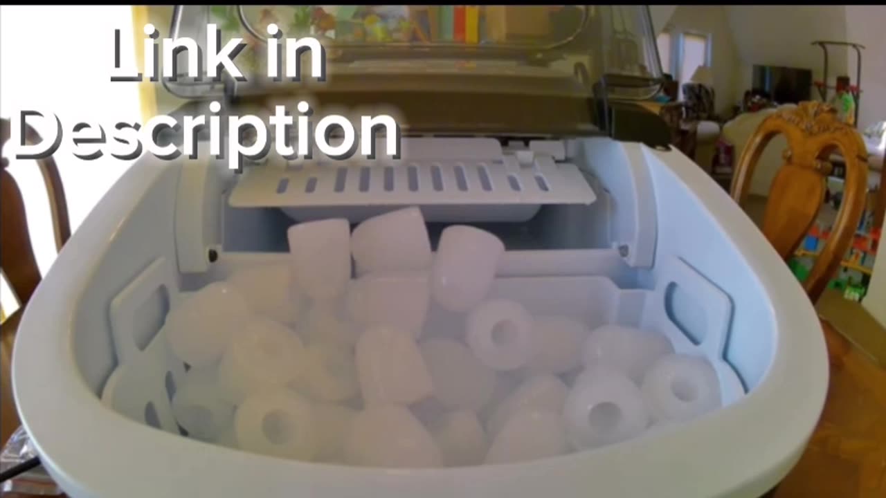 One-Click Operation 2 Sizes of Bullet Ice, Portable Ice Maker