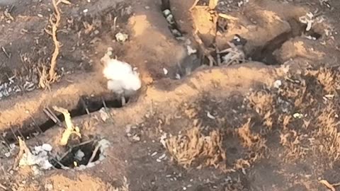 Intense Footage from Above Russian Trenches